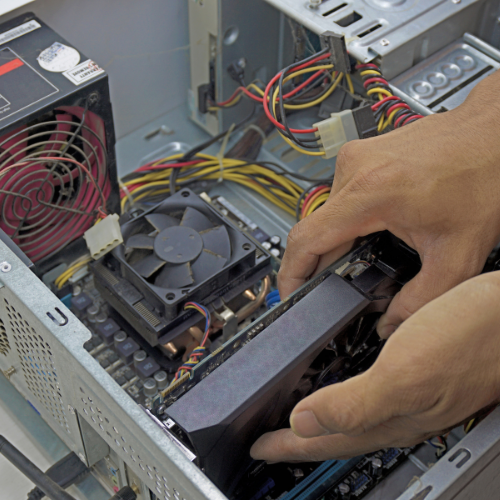 NLCRC workshop servicing desktop and laptop computers
